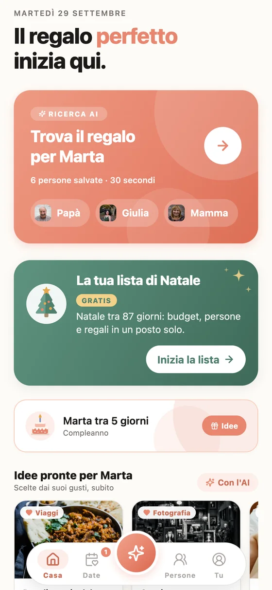 Home con la lista di Natale e le occasioni in arrivo