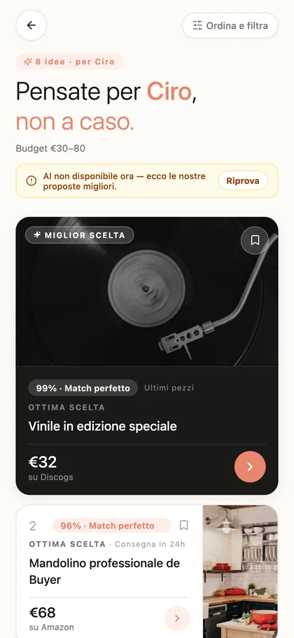 Shortlist di idee AI